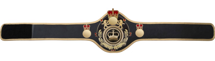 QUEENSBURY PRO LEATHER BLACK CHAMPION CROWN CHAMPIONSHIP BELT QUEEN/B/G/BLKGEM - AVAILABLE IN 10+ COLOURS